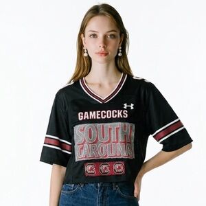 USC GAMECOCKS Upcycled Under Armour Jersey Fits Up To A Women’s L NEW